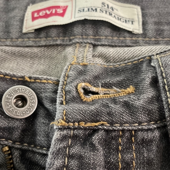 Levi’s 514 Slim Straight Gray Jeans Pants - Picture 2 of 8